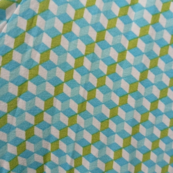 Michael Kors Cold Shoulder Geometric Pattern Blouse with Keyhole Closure - Picture 9 of 9